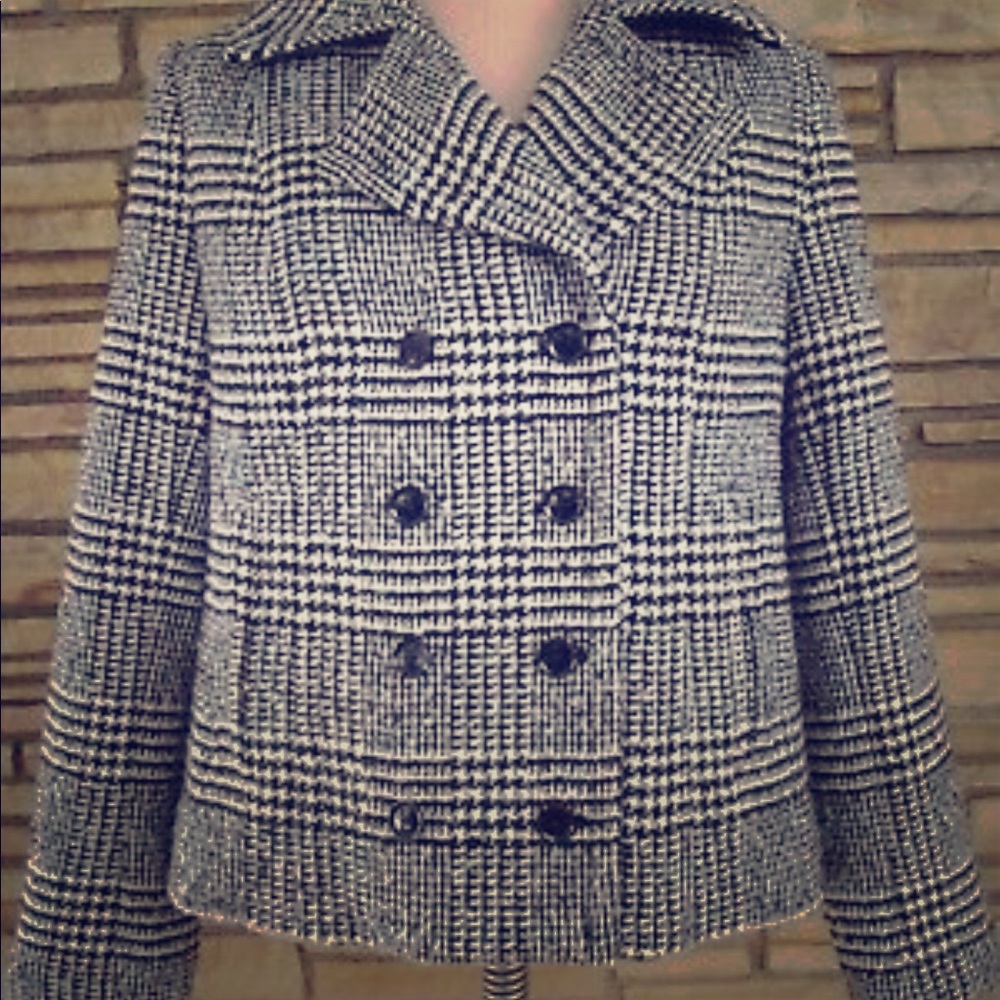 Banana Republic Houndstooth Peacoat size 8